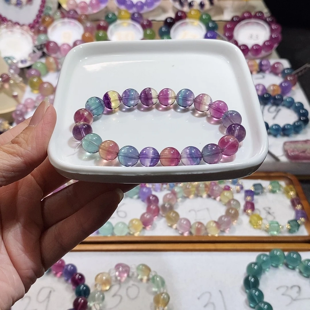 萤石手链未镶嵌9加独角兽