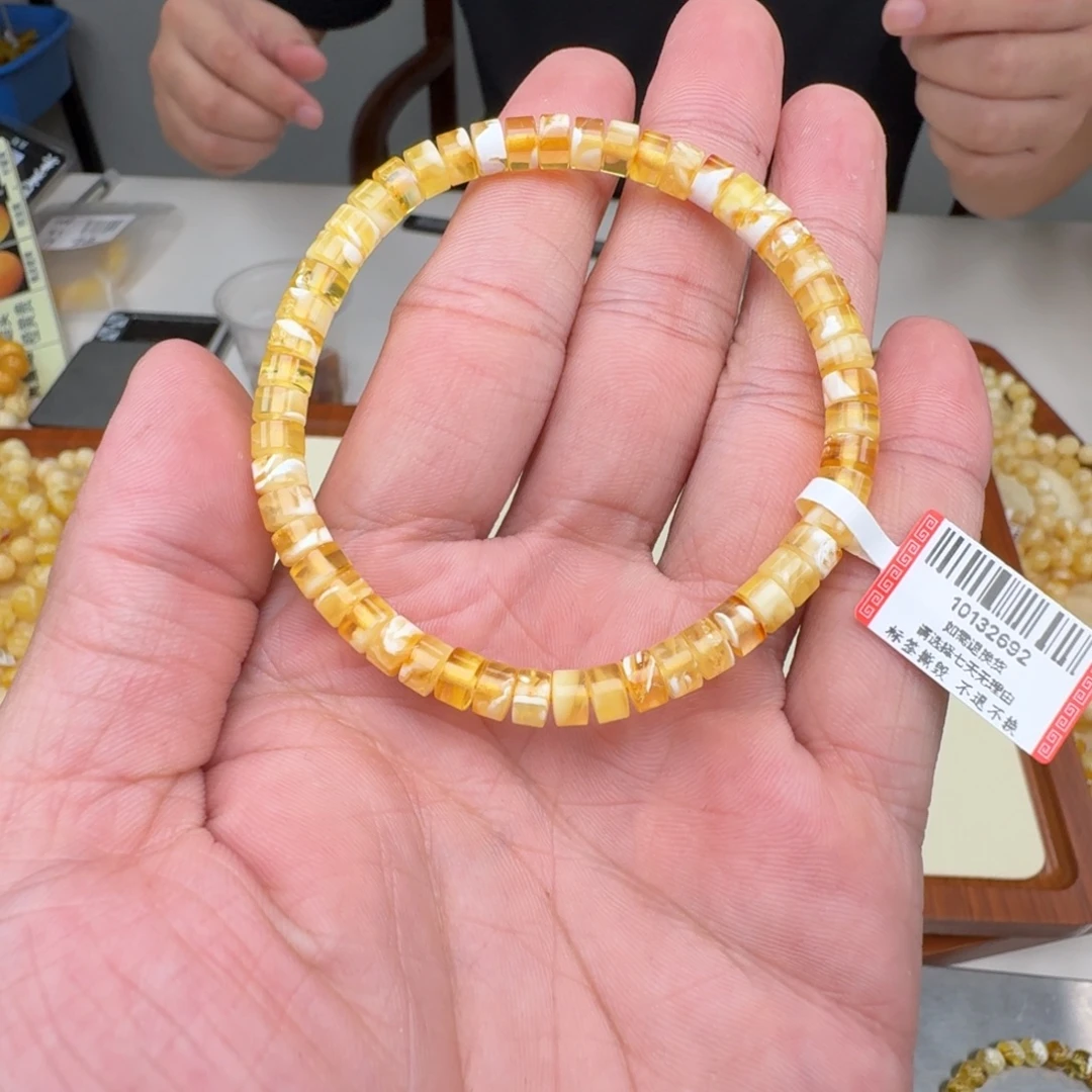 蜜蜡未镶嵌手链蜜蜡手串