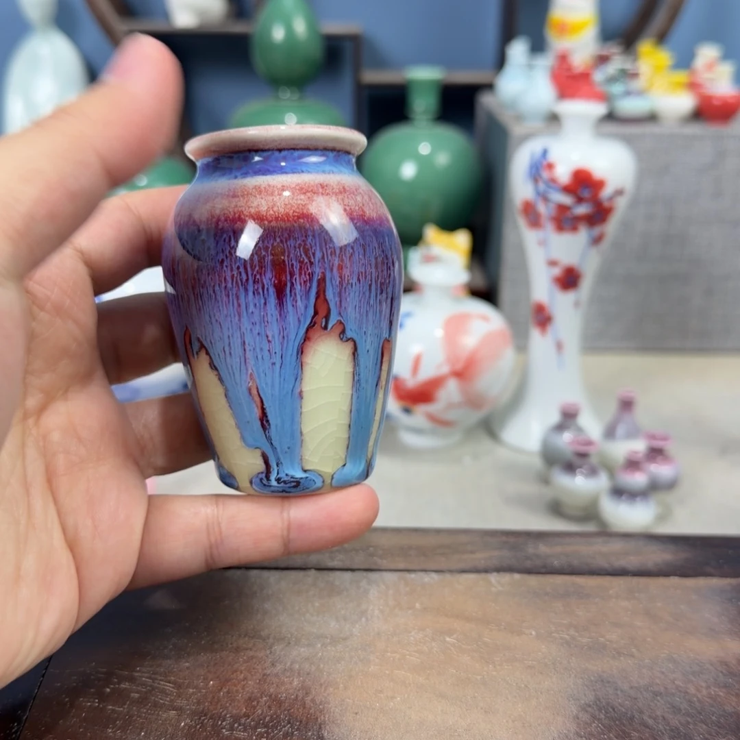 陶瓷手工小花器摆件