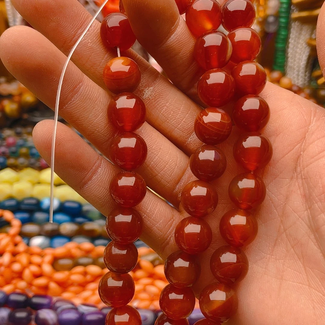 玛瑙/玉髓珠宝半成品未镶嵌红玛瑙1条卡12