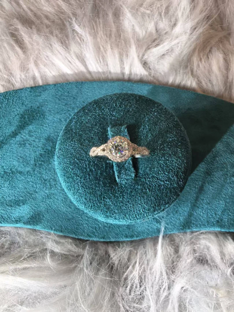 18K金天然南非钻石AU750白月光50分戒指