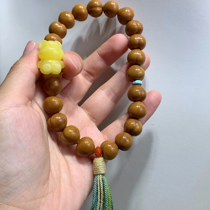 开***呀蜜蜡未镶嵌手链12mm