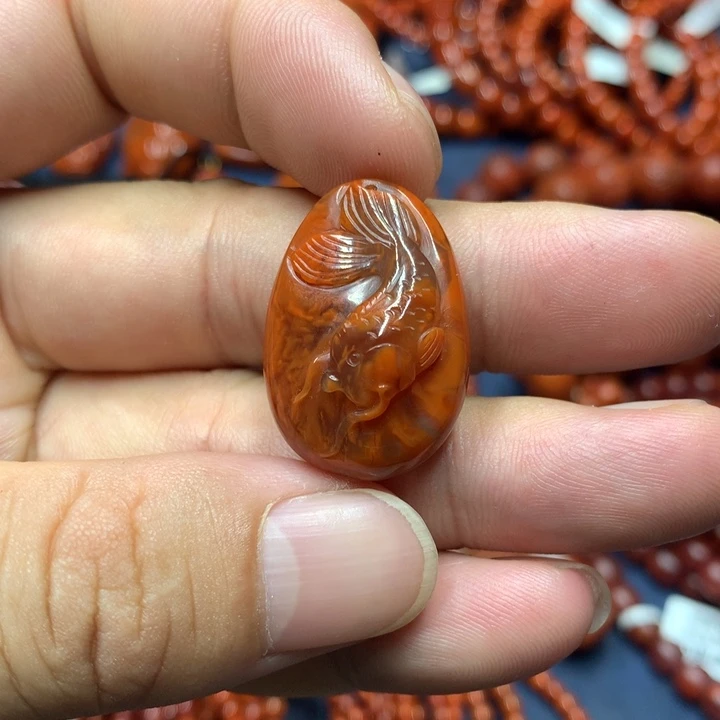 南红玛瑙未镶嵌吊坠(不含链)