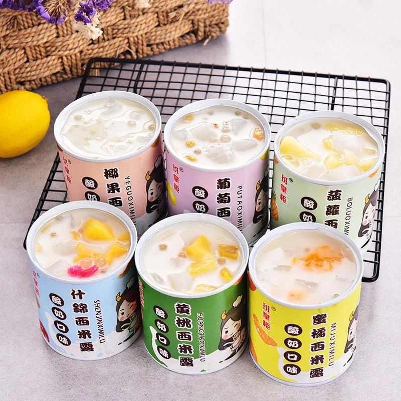 整箱装312g4罐酸奶西米露罐头黄桃什锦椰果蜜桔葡萄菠萝六种口味