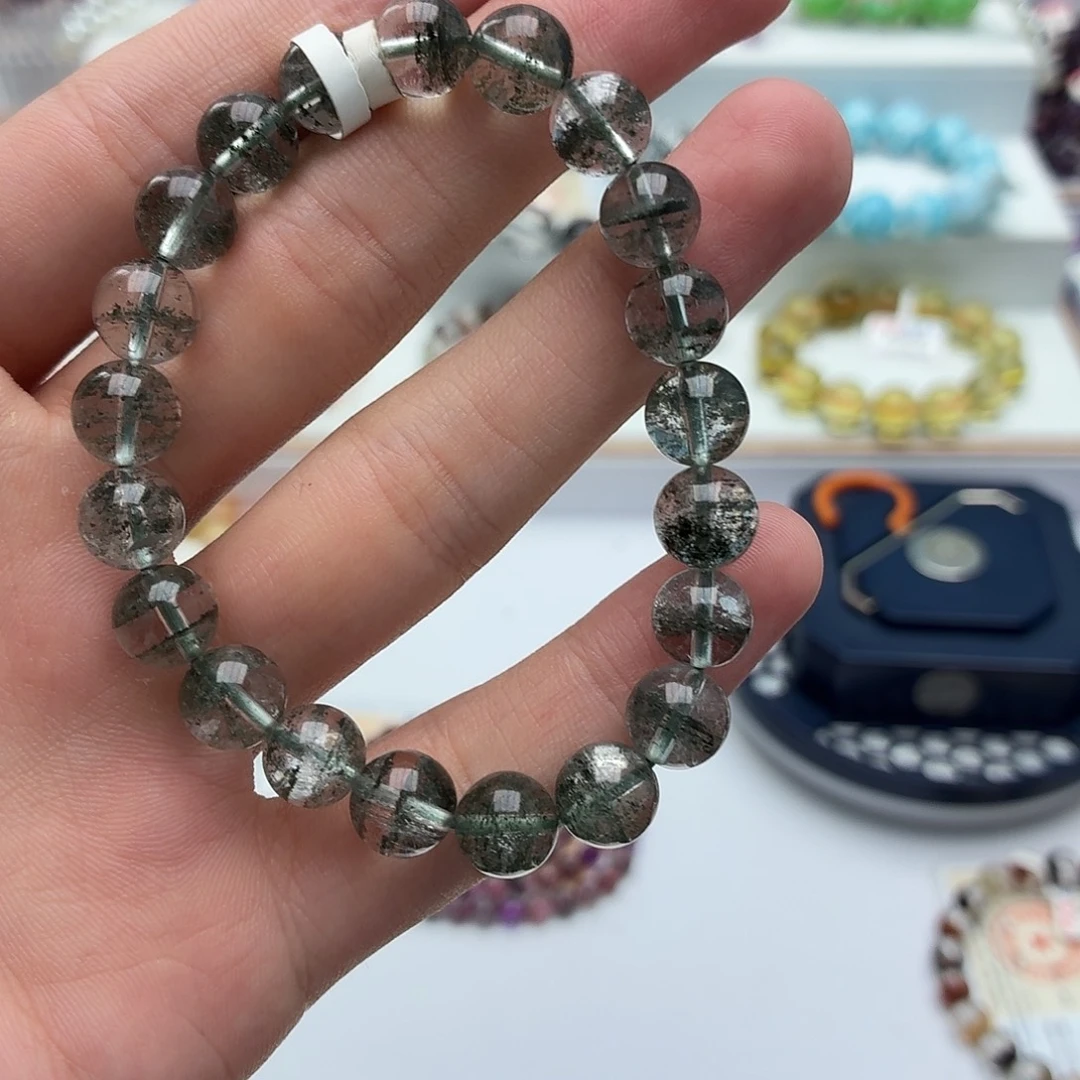 未镶嵌手链水晶C604绿幽灵9.2m