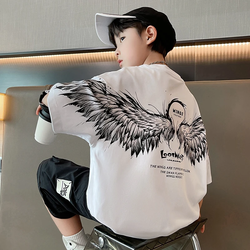 童装男童夏装t恤2025新款儿童上衣夏季中大童短袖夏款男孩薄款潮T