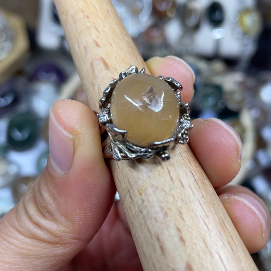 【闪购商品】银S925镶嵌珠宝半成品水晶戒指