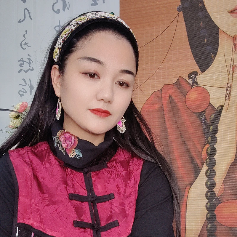 姑苏城原创设计-民族风老绣发箍119