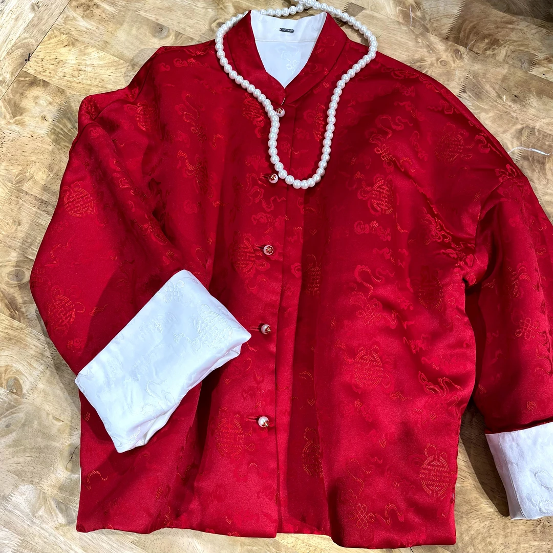 轻奢新中式提花两面穿棉服（6321）