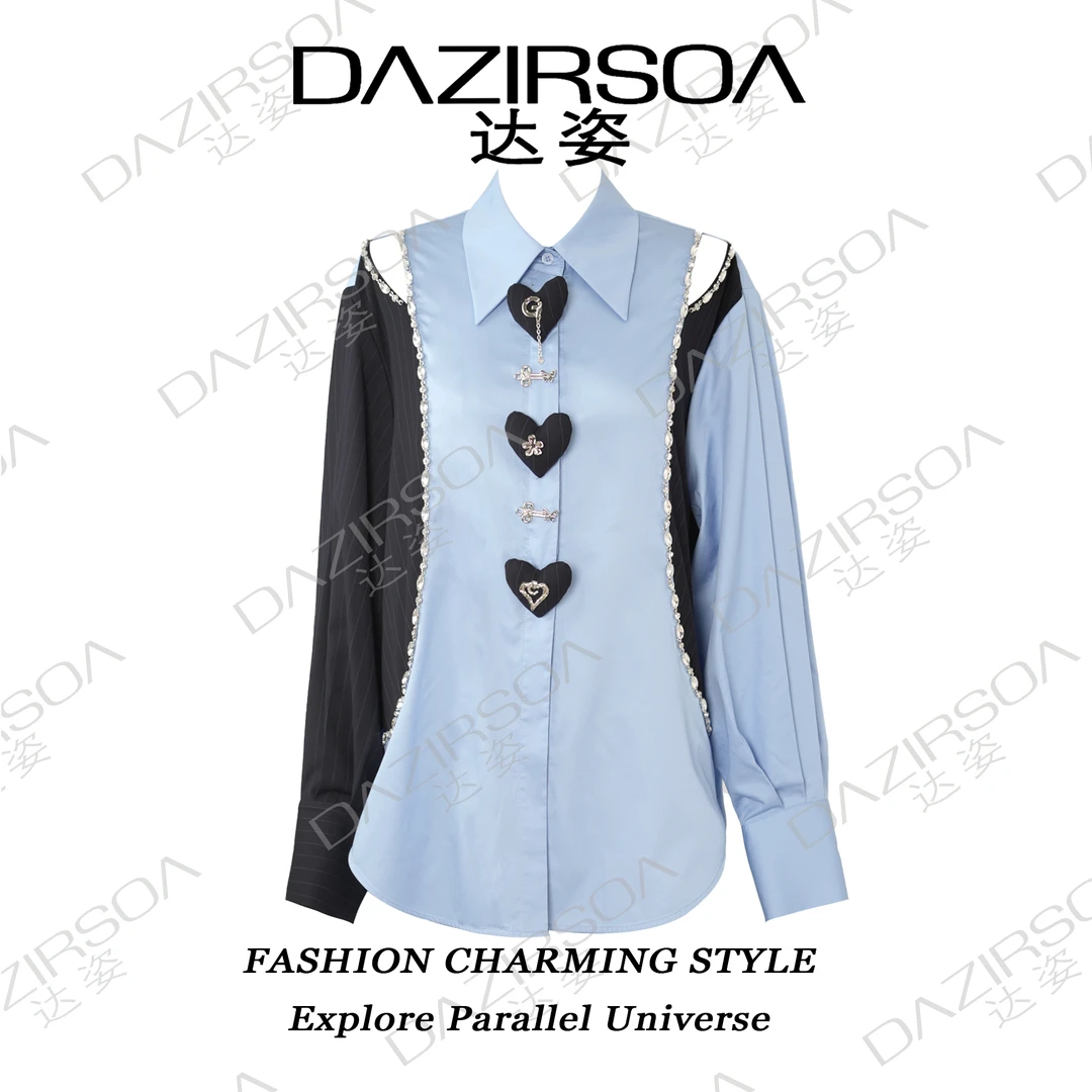 24F/W “Preppy Style” 学院风重工钉钻衬衫 S795