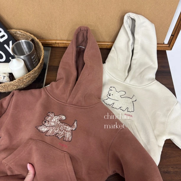 潦草小狗·男女童加绒卫衣韩版连帽衫冬款新品卡通上衣保暖长袖