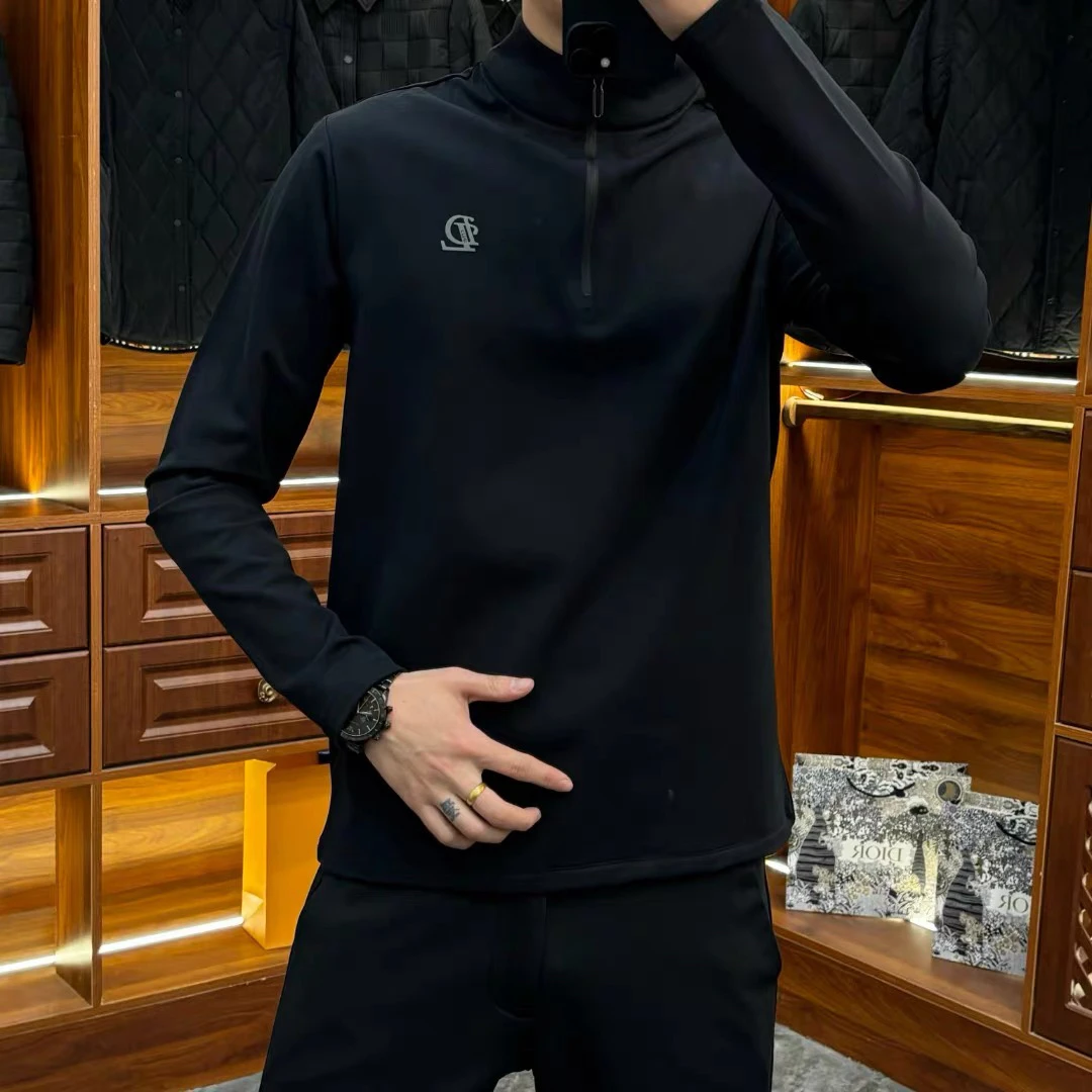 卫衣男款秋冬季2024年新款潮款经典时尚休闲打底衫长袖半高领