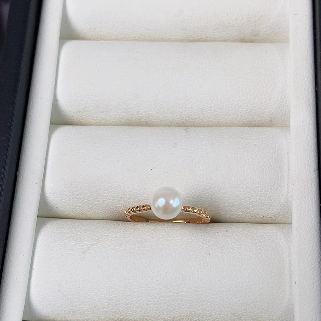 海水珍珠戒指银S925镶嵌