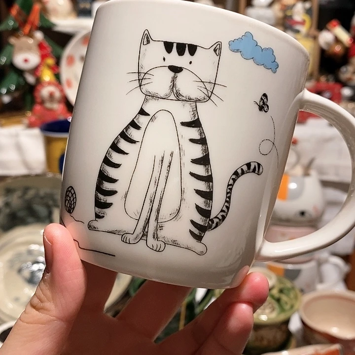 马克杯猫抽象……………