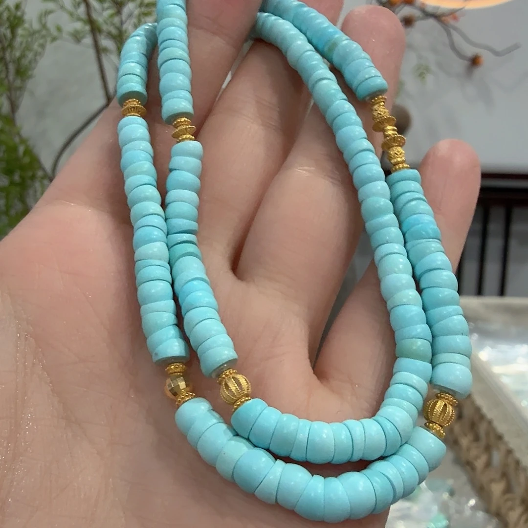 绿松石18K金镶嵌珠宝奇石