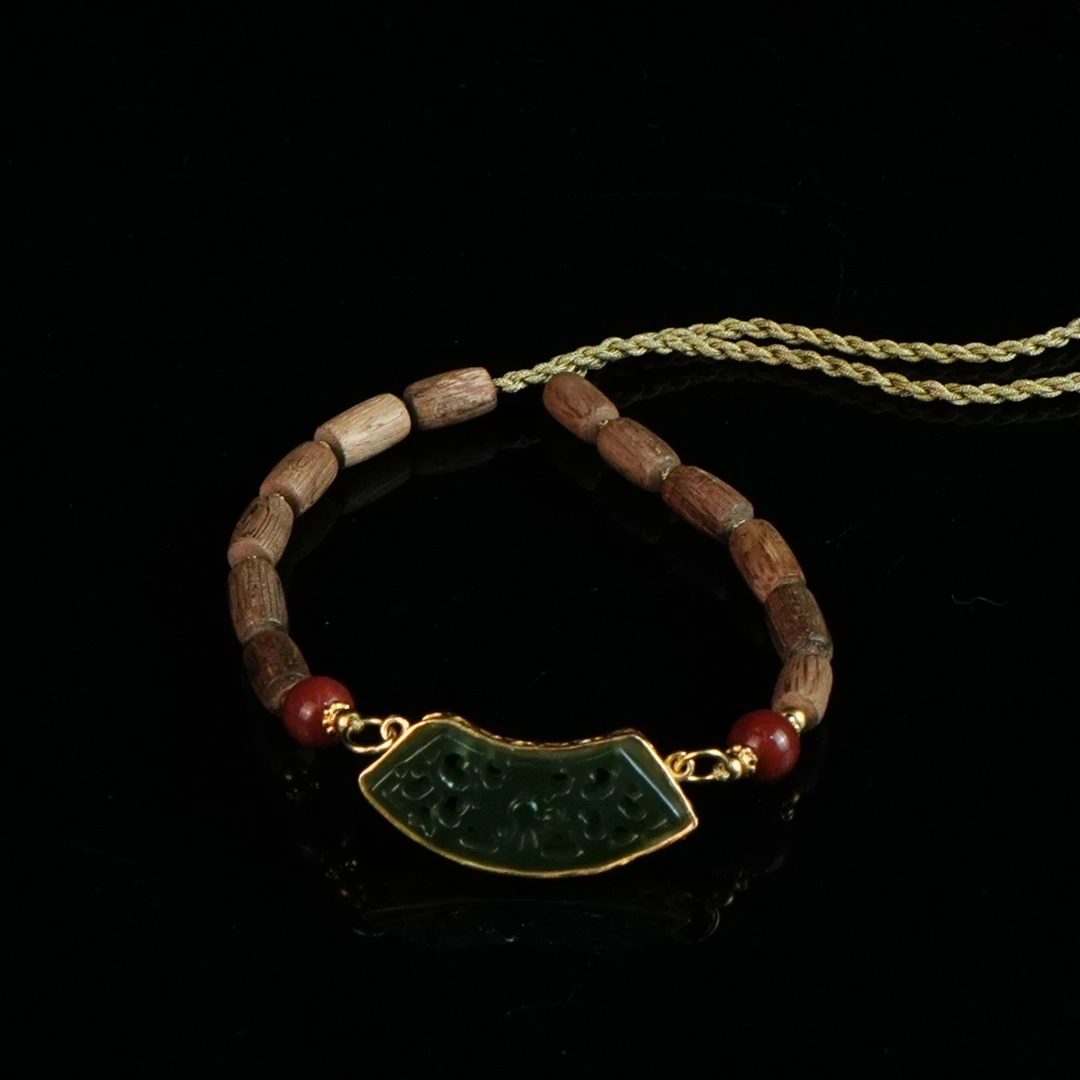 4944 老挝沉香土沉老料规整diy桶珠 /  6.75g