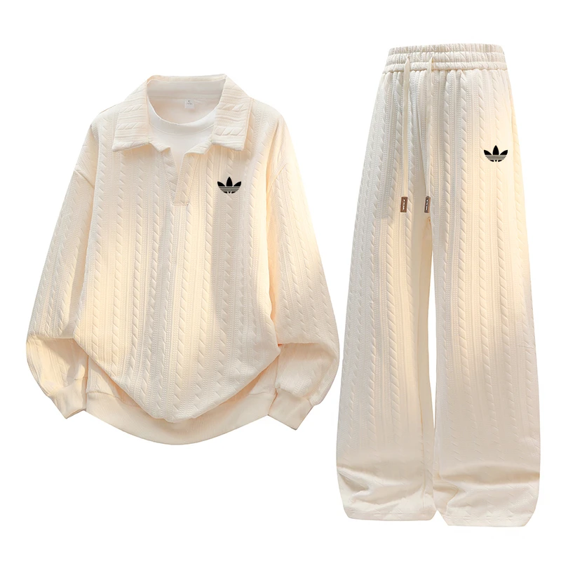 【官方奥特莱斯】品牌折扣秋季新款长袖卫衣300斤男士大码运动套装