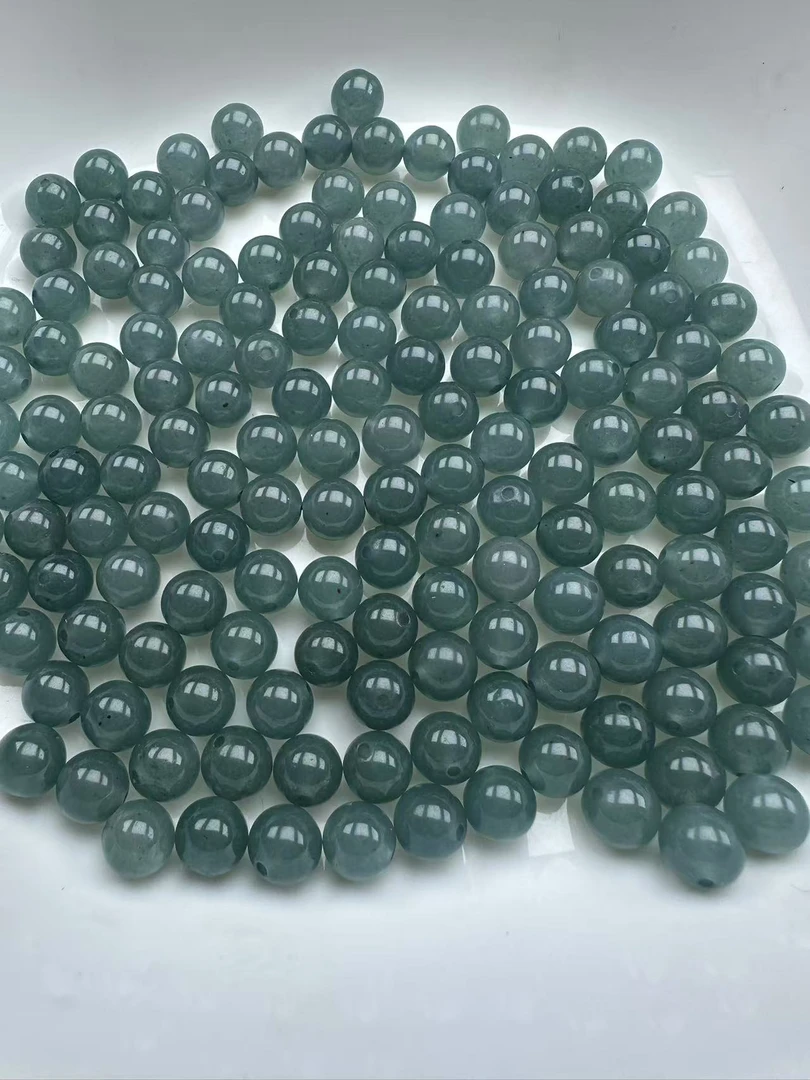 缅料A货卡8mm蓝水单珠（多样性发货）(编号3）