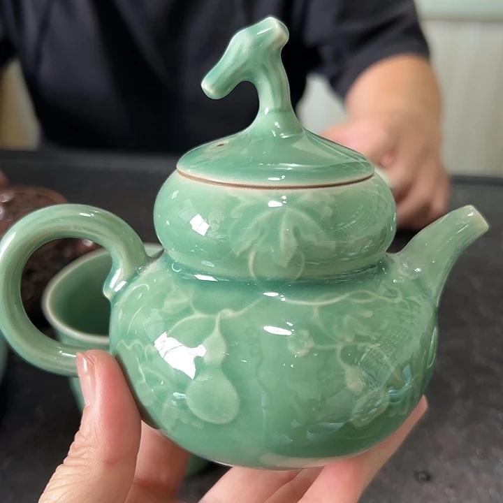 龙泉云间青瓷小米茶器