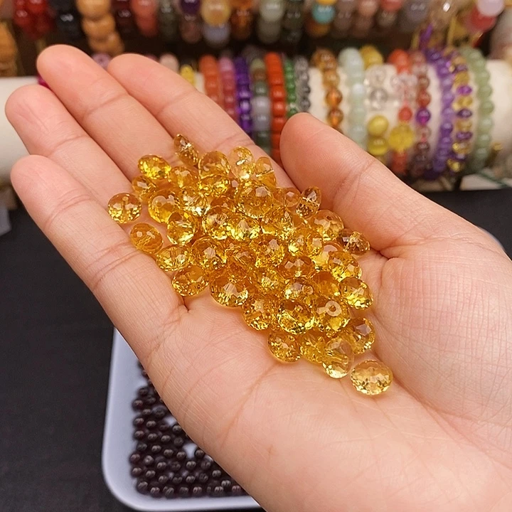 未镶嵌卡8.5x4.6黄水晶33个玛瑙/玉髓