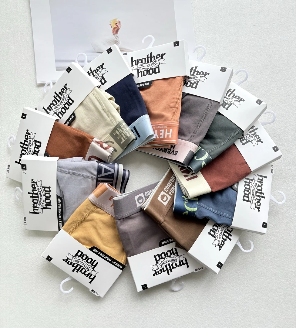 美丽姐男款设计师品牌棉内裤3条装