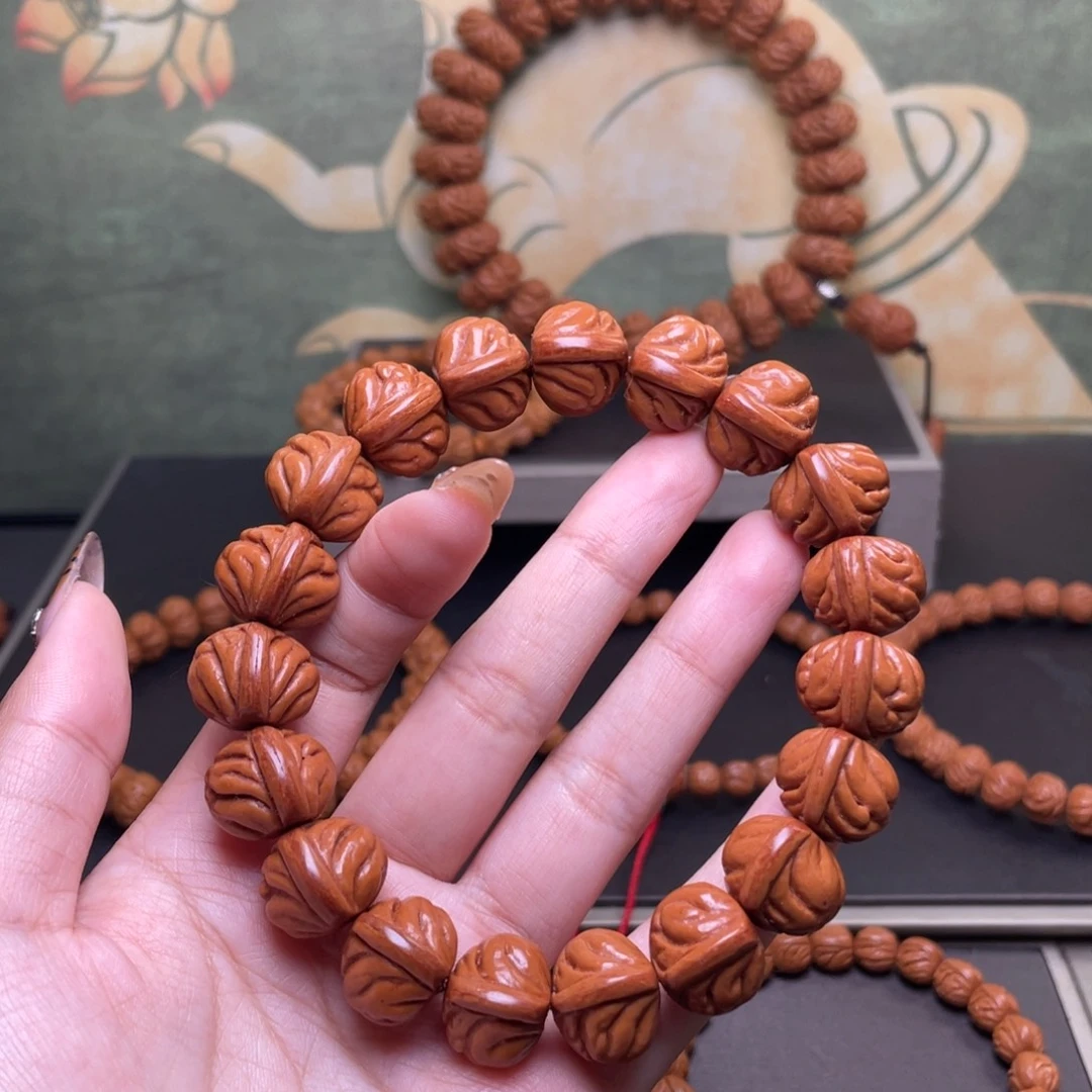 桃核吊坠16盘龙爆肚