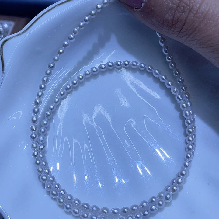 淡水珍珠颈饰银S925镶嵌A*闹