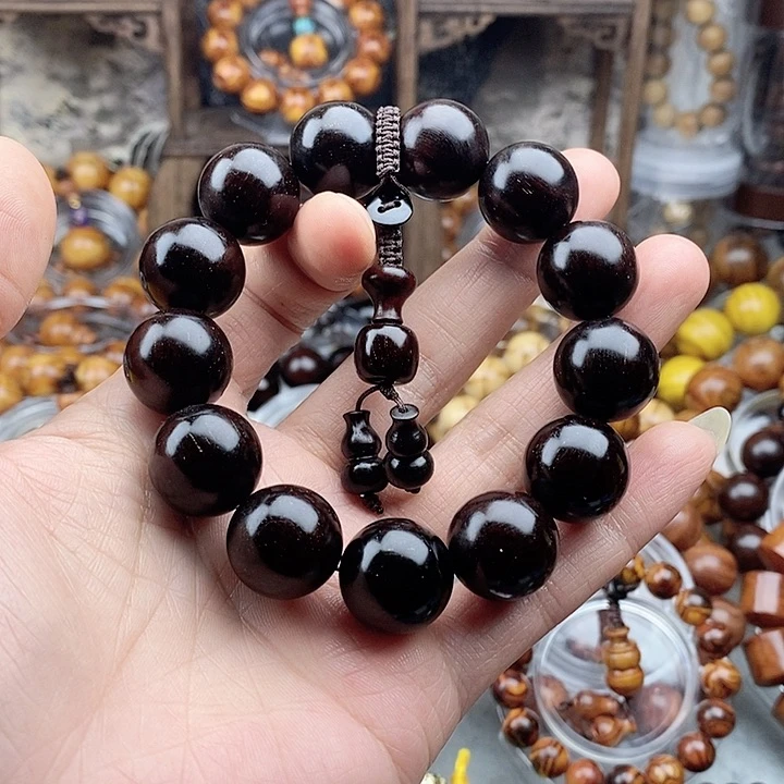 檀香紫檀（小叶紫檀）手串/手链法*麦1.8金星