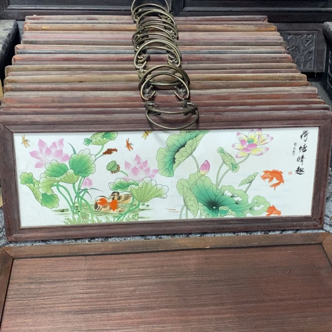 瓷片53*21 景德镇瓷板画柴窑烧制
