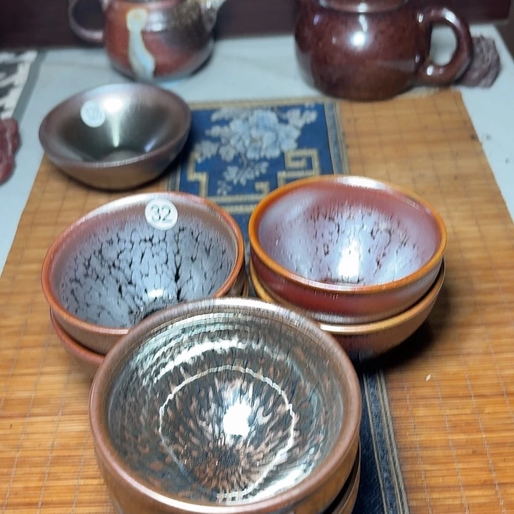 日***花茶盏32 坚记茶盏摆件