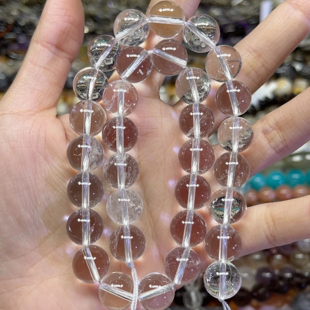 水晶未镶嵌项链天然白水晶卡12长条38厘米