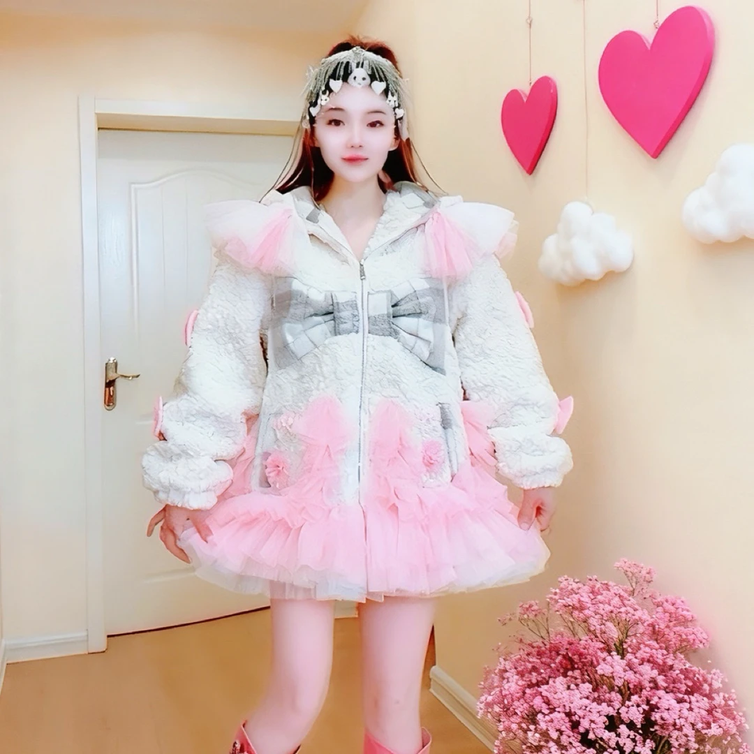 【面条家】5526#冬季保暖加厚甜美风洋气外套