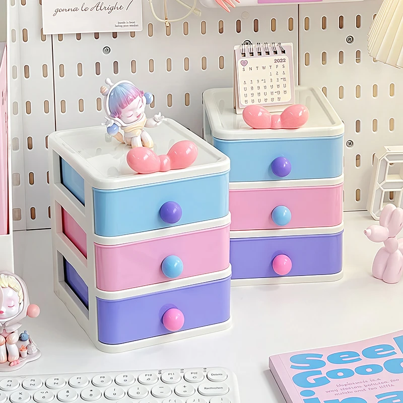 儿童发饰收纳盒抽屉式女孩头绳皮筋发夹饰品桌面整理盒可爱首饰盒