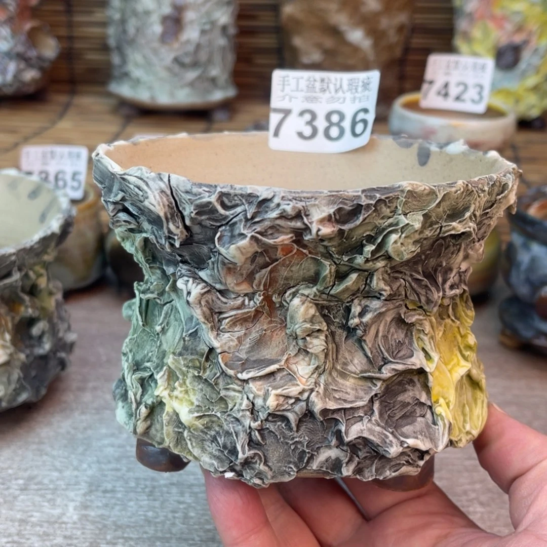 手工花盆默认瑕疵完美者勿拍