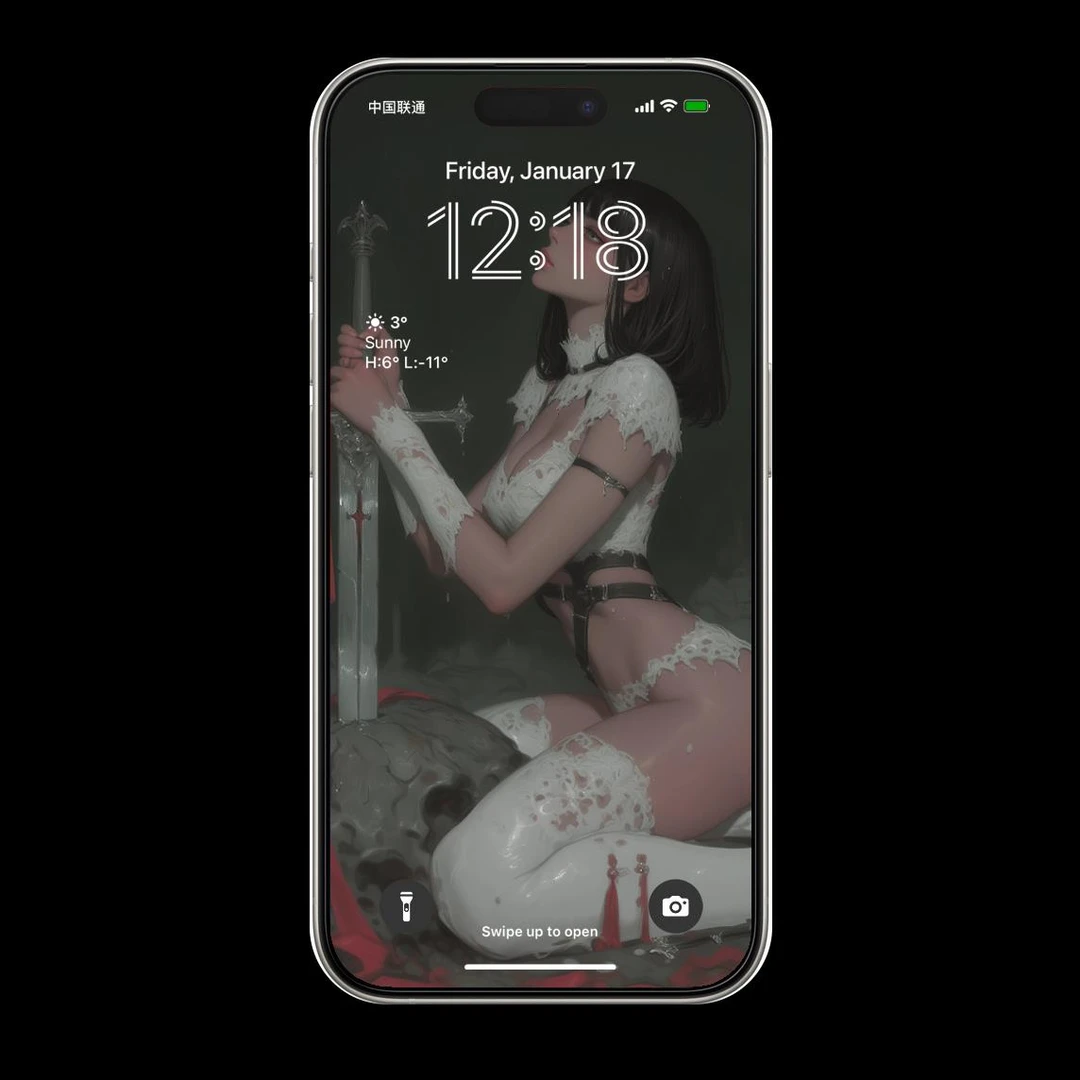 二次元复古动漫性感恶魔美少女iphone苹果安卓手机高清4K壁纸