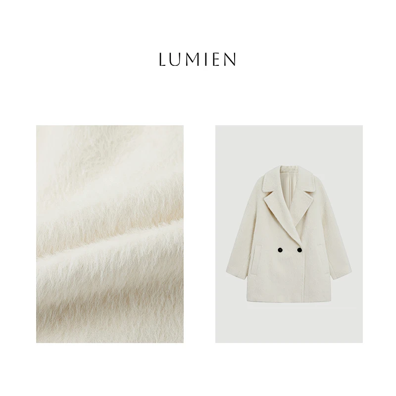 【LUMIEN 新品】2025秋冬气质中长款羊驼毛宽松苏丽大衣LX4LDD062