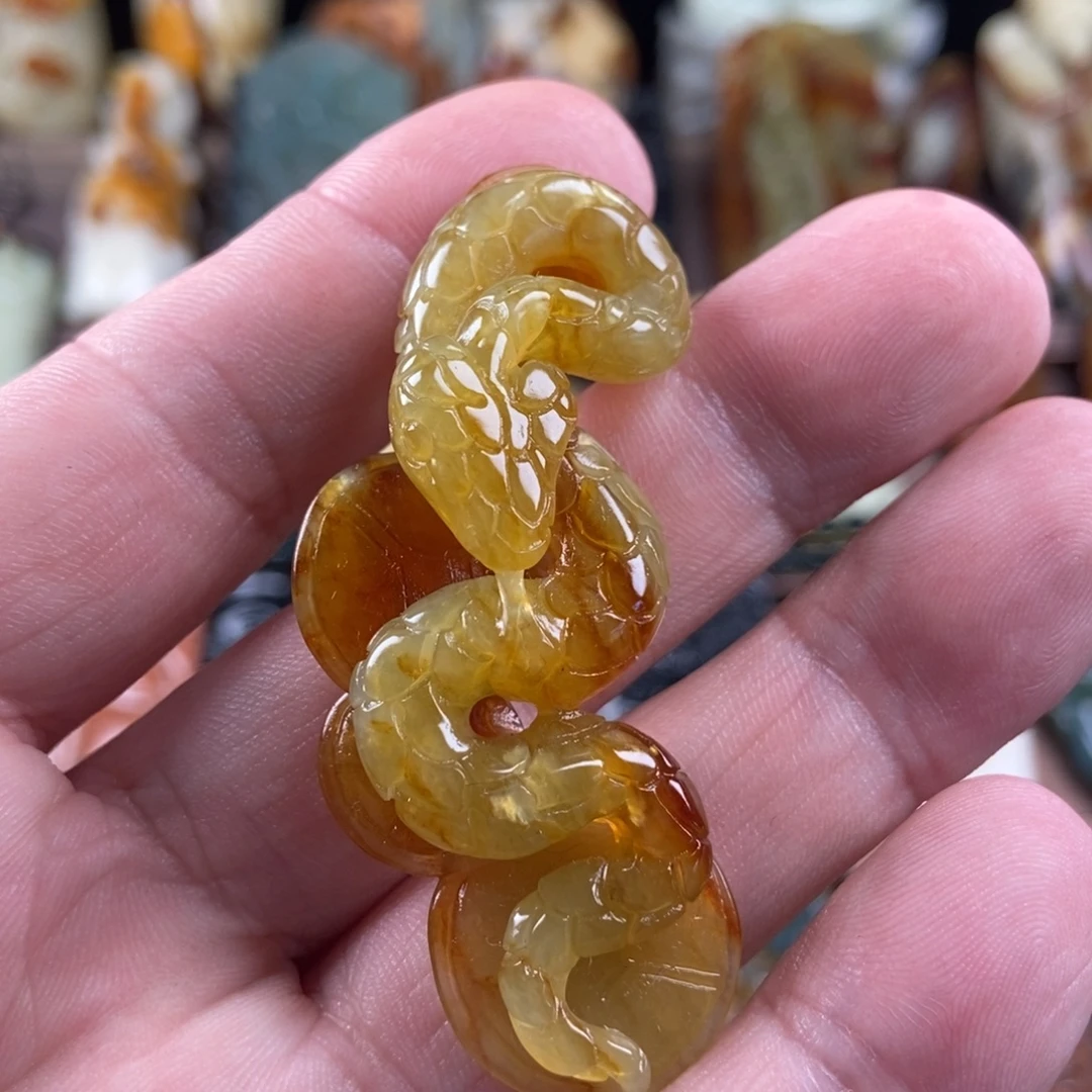 未镶嵌岫玉手把件