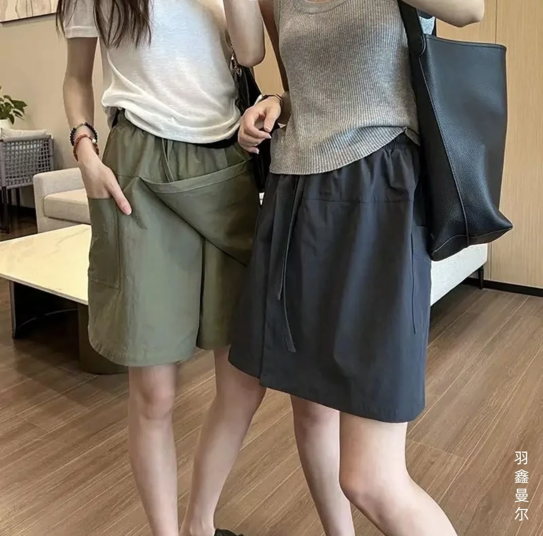 羽鑫曼尔设计感大码防晒短款工装裙裤女夏薄款美式显瘦半身裙裤