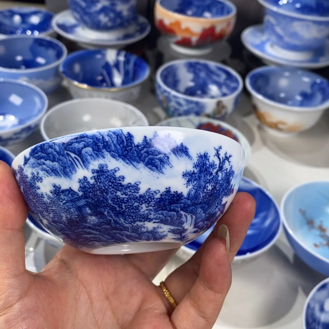 旅*青花山水主人杯杯