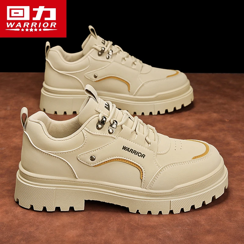 回力男鞋冬季百搭工装鞋男款厚底增高运动休闲通勤男低帮马丁靴棉