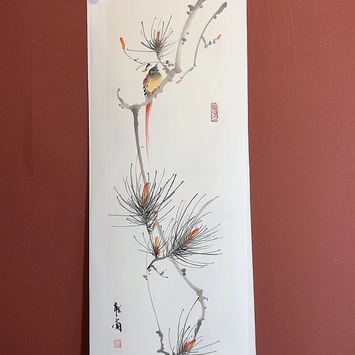 国画听兰老师花鸟