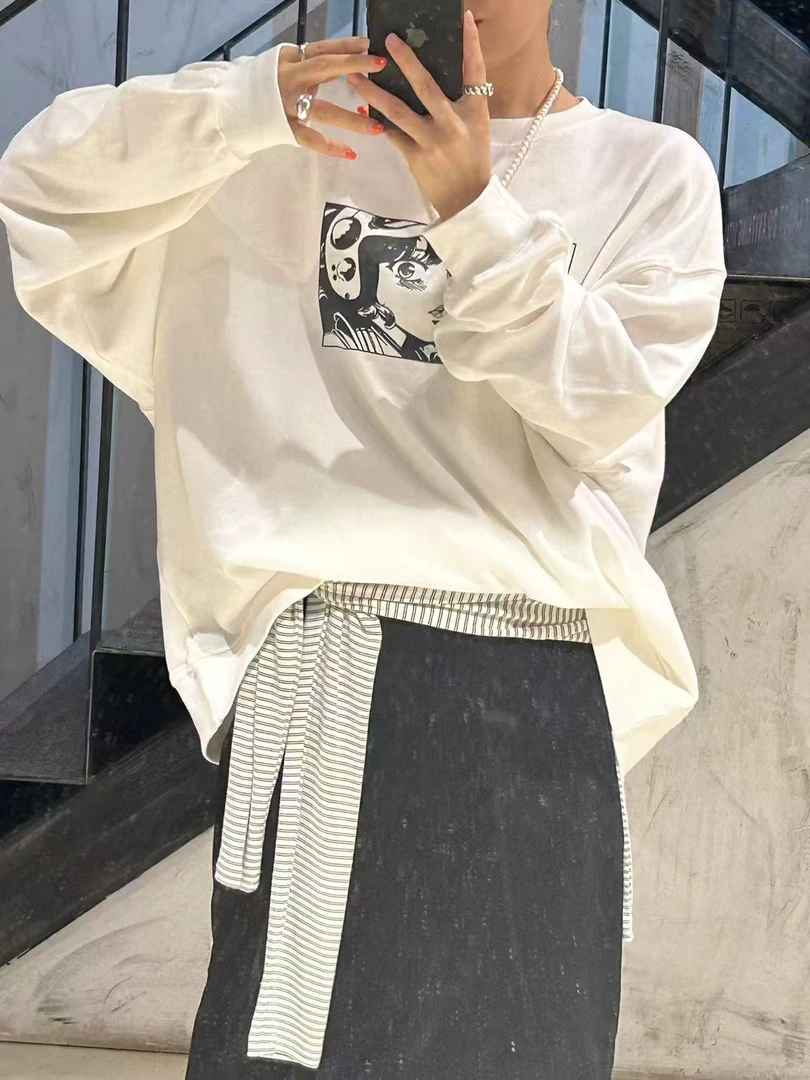 韩国东大门正品女装时尚卡通印花宽松卫衣090605（NO退NO换）