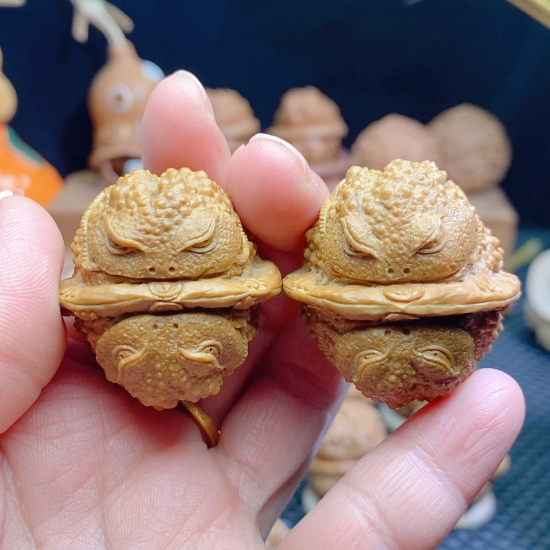 山***逢手串/手链核桃双面鼓眼睛金蟾