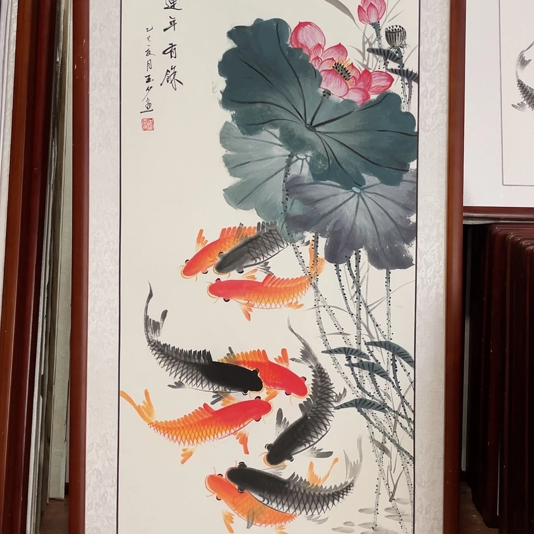 国画带框尺寸63*123厘米
