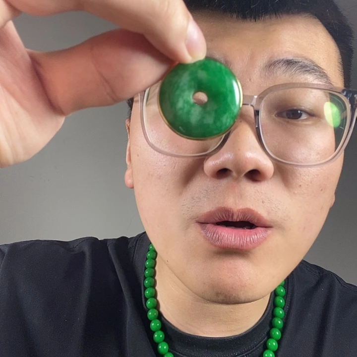 颈饰未镶嵌翡翠高端时尚30mm平安扣吊坠