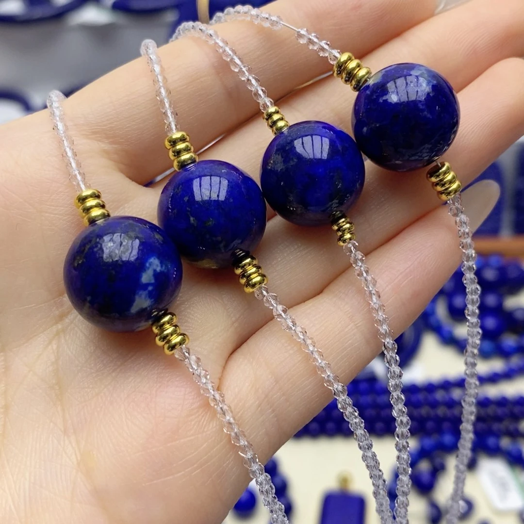 青金石未镶嵌颈饰