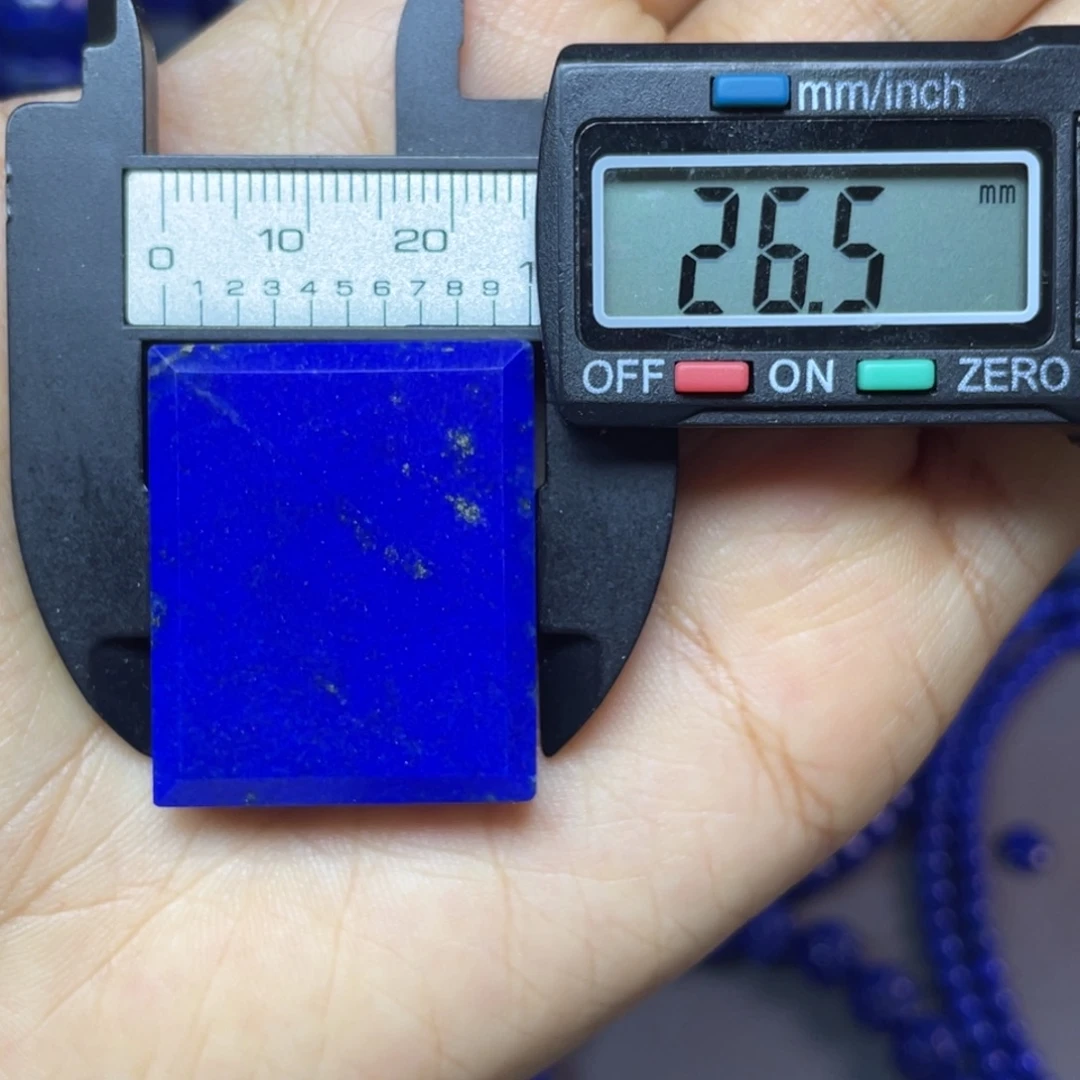 青金石未镶嵌36×31mm无事牌