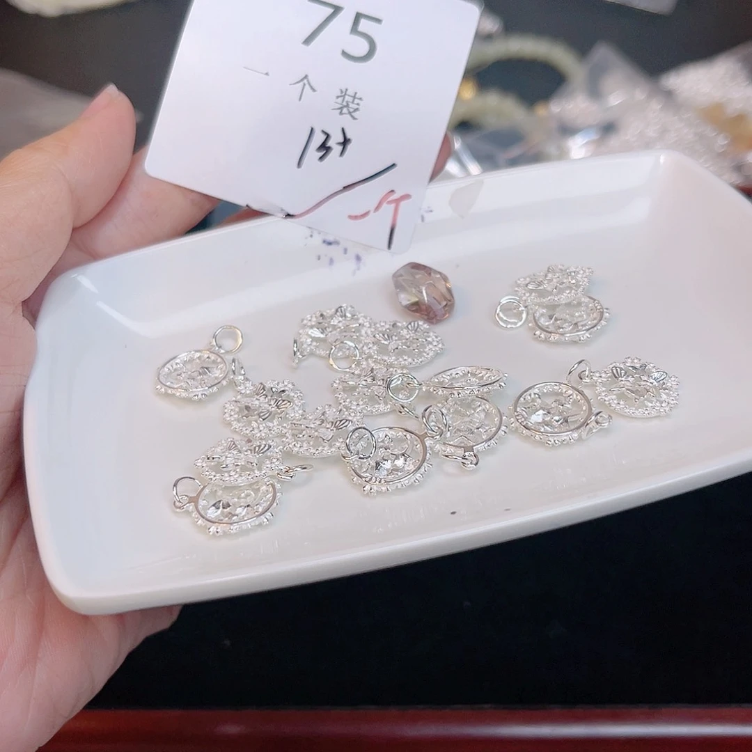 水晶珠宝半成品银S925镶嵌75