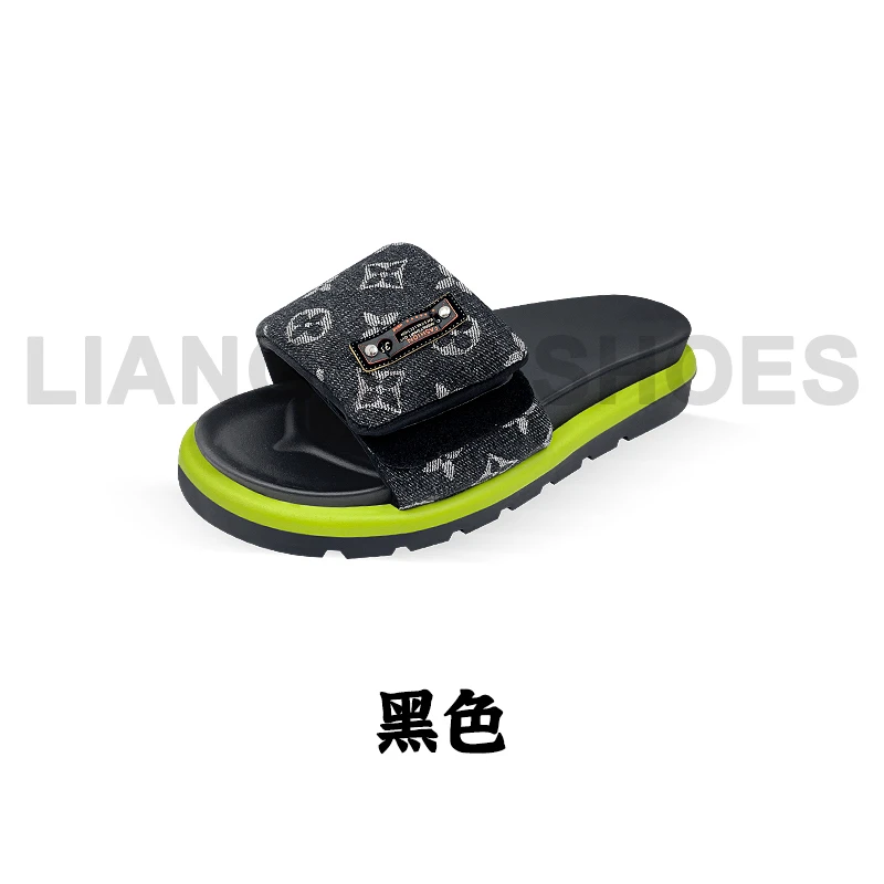 [老花] 2025年新款夏季时尚休闲平底增高潮流外穿拖鞋-615