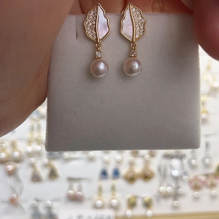 耳饰淡水珍珠合金